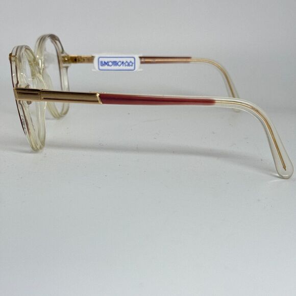 Luxottica L251 Klixx-2 4151 Eyeglasses Frames VINTAGE RARE Clear RED H15311 - Picture 2 of 7